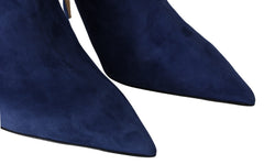 Botas Jimmy Choo Pop Blue com salto e tira de cristal