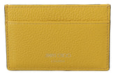Porta-cartões de couro amarelo Jimmy Choo Sunshine