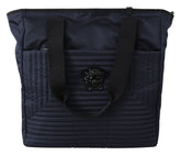 Bolsa tote de nylon azul elegante da Versace