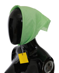 Cachecol de linho verde-maçã elegante Versace