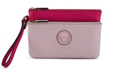 Bolsa de couro rosa elegante Versace