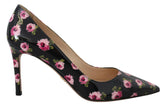 Sapatos Prada Elegant Floral Print Leather