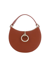 Bolsa de ombro pequena Chloé Sepia Brown Arlène em couro