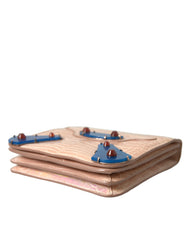 Balenciaga Elegant Mini Chain Clutch Bege para Elegância Noturna