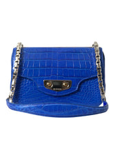 Bolsa de ombro Balenciaga Alligator Skin Mini - Azul elegante
