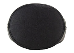 Bolsa de mão pequena Burberry Lorne preta com estampa Haymarket Check Pebble em couro