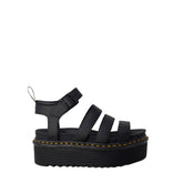 Sapato baixo de couro preto Dr. Martens