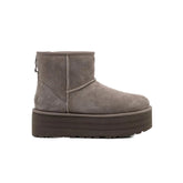 Bota de couro camurça cinza UGG