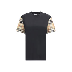 Camiseta Burberry Check com mangas arquivadas