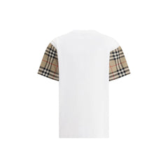 Camiseta Burberry Check com mangas arquivadas