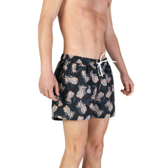 Short de banho Hugo Boss preto em poliéster reciclado