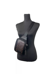 Mochila Coach Edge L Pack Bolsa tiracolo preta nogueira (CW347)