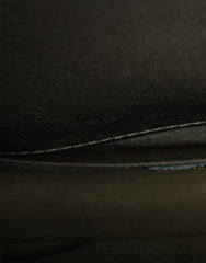 Bolsa de ombro Chanel em couro verde escuro e metal cinza