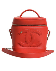 Bolsa de ombro com corrente Chanel Orange Coco Mark Vanity