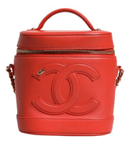 Bolsa de ombro com corrente Chanel Orange Coco Mark Vanity