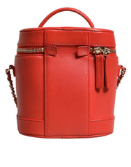 Bolsa de ombro com corrente Chanel Orange Coco Mark Vanity