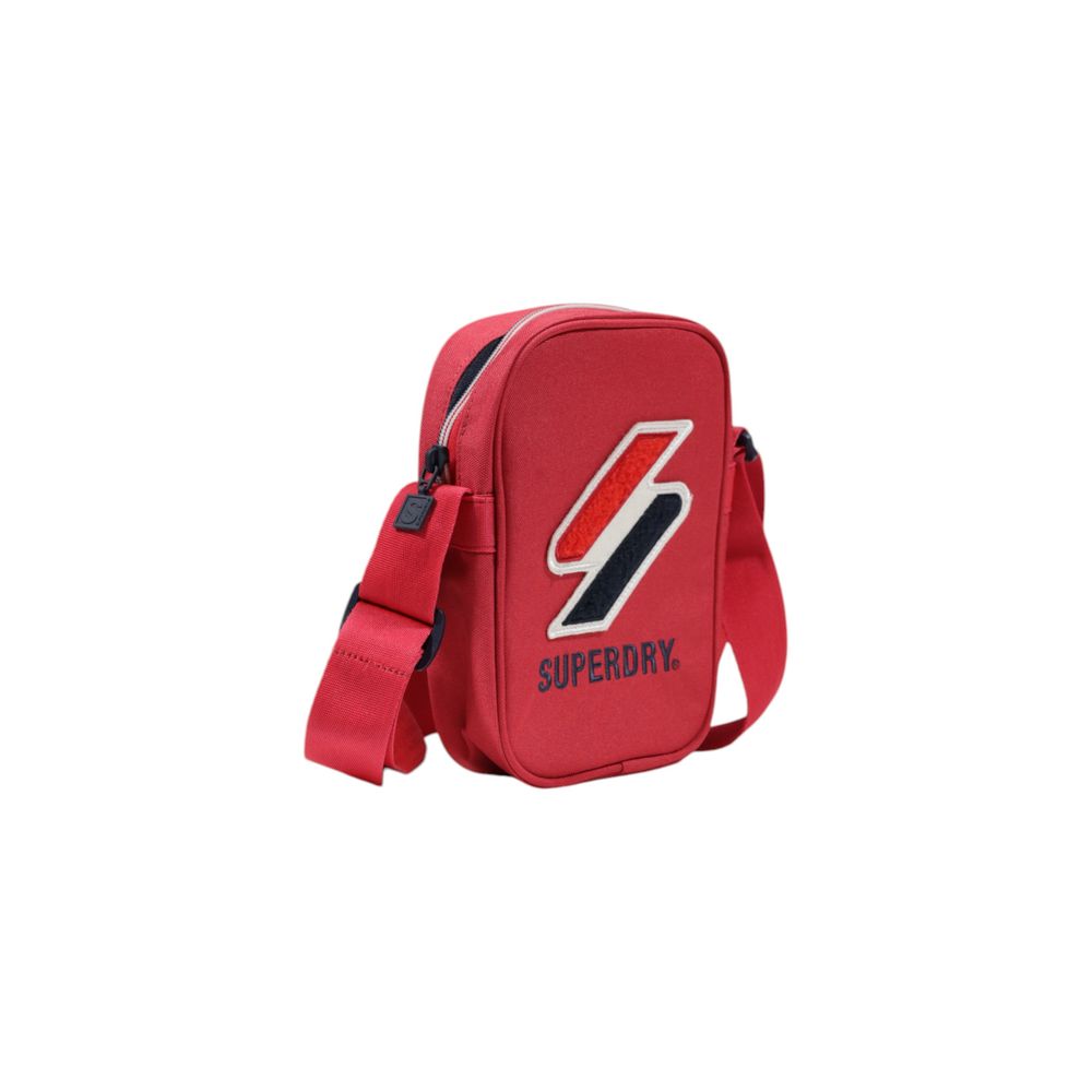 Bolsa mensageiro de poliéster vermelha Superdry