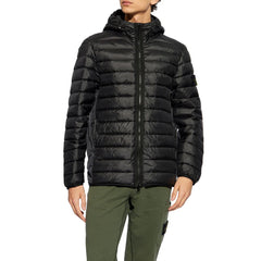 Jaqueta de Nylon Preta Stone Island