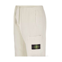 Calça de moletom masculina Stone Island Bege Cotton