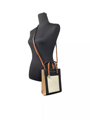 Bolsa transversal de couro Marc Jacobs Micro Grind Smoke Almond