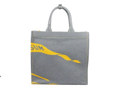 Bolsa tote de lona Burberry EKD com porta-moedas, cinza girassol