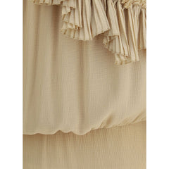 Vestido de seda Saint Laurent de um ombro só