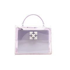 Bolsa tiracolo em PVC branco-off-white