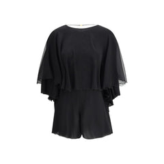 Macacão de crepe de seda Saint Laurent