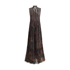 Vestido longo Saint Laurent Paisley