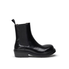 Bota de couro preta Bottega Veneta