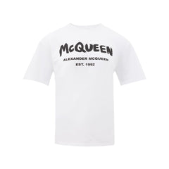 Alexander McQueen Blusa e camiseta de algodão branco