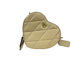 Bolsa transversal pequena de couro acolchoado COACH Heart