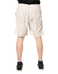 Bermuda masculina com logo off-white Brunello Cucinelli e shorts de moletom