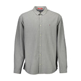 Camisa Masculina Tommy Hilfiger de Algodão Cinza