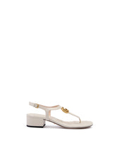 Sandálias de couro Charlotte Gucci Mystic White Nappa