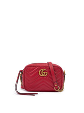 Bolsa para câmera GG Marmont de couro vermelho da Gucci