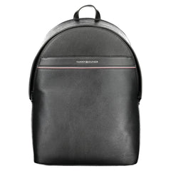 Tommy Hilfiger Black Polyester Men Backpack