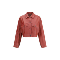 Jaqueta de couro Brunello Cucinelli