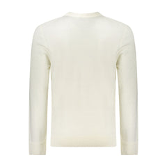 Hugo Boss White Wool Men Sweater