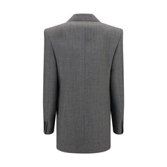 Blazer de sarja de lã Saint Laurent