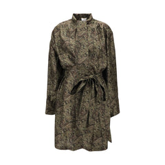 Vestido curto lavallière Saint Laurent