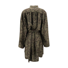 Vestido curto lavallière Saint Laurent