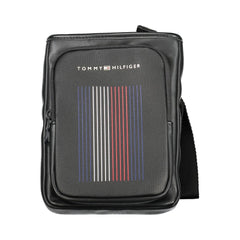 Bolsa de ombro Tommy Hilfiger preta de polietileno