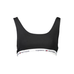 Sutiã esportivo feminino Tommy Hilfiger preto de algodão