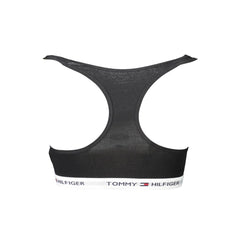 Sutiã esportivo feminino Tommy Hilfiger preto de algodão