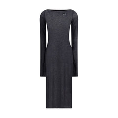 Vestido longo de jersey Miu Miu
