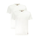 Camisa íntima masculina de algodão branco Tommy Hilfiger