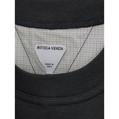 Camiseta de algodão cinza Bottega Veneta