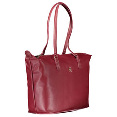Bolsa feminina Tommy Hilfiger em poliéster rosa