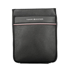 Bolsa de ombro masculina Tommy Hilfiger preta de polietileno